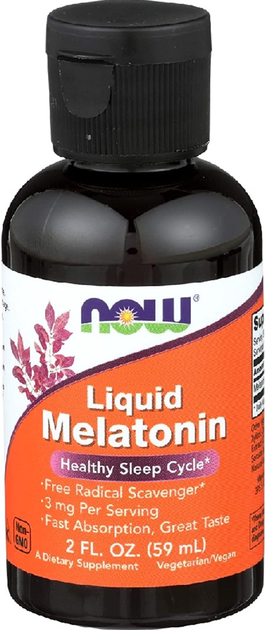 Мелатонин NOW Liquid Melatonin 2 жидких унции 59 мл (733739032614 ...