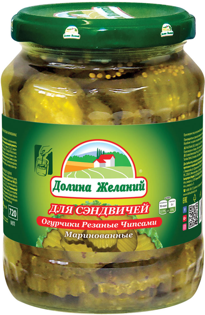 Отзывы о Огурчики маринованные Долина Желаний Для Сэндвичей резаные ...