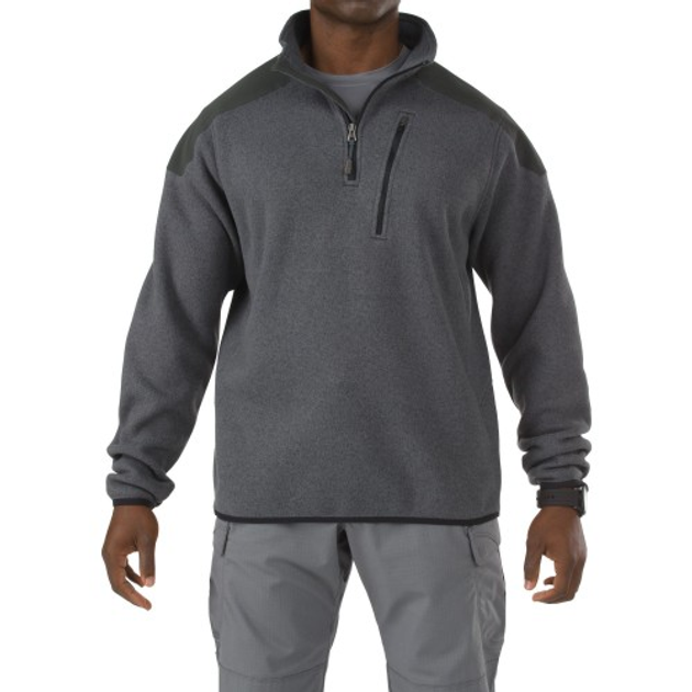 Тактический пуловер 5.11 TACTICAL 1/4 ZIP SWEATER 72405 Medium, Сірий - зображення 1