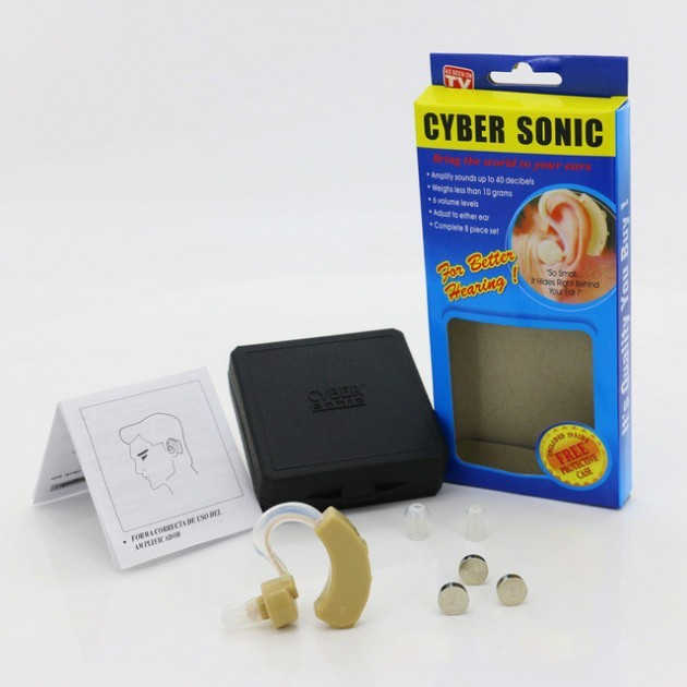 Слуховой аппарат CyberSonic усилитель слуха + 3 батарейки (ip2355) (516838) - изображение 2