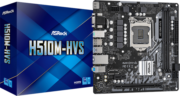 Материнская плата ASRock H510M-HVS (s1200, Intel H510, PCI-Ex16) - изображение 5