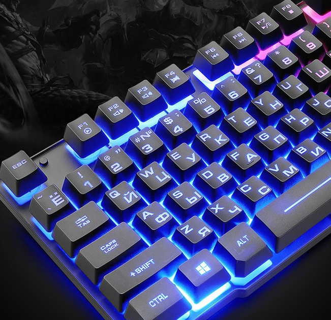Игровые проводные мышь и клавиатура комплект Jedel COMBO GK100 RGB ...
