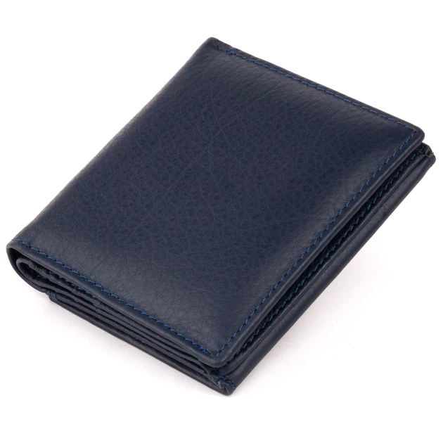 Жіночий шкіряний гаманець 10х9х1,3 см ST Leather Синій (2000001553282) - зображення 2