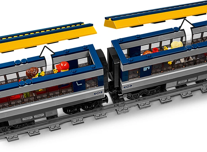 みょん Конструктор LEGO City Пассажирский поезд 677 деталей (60197
