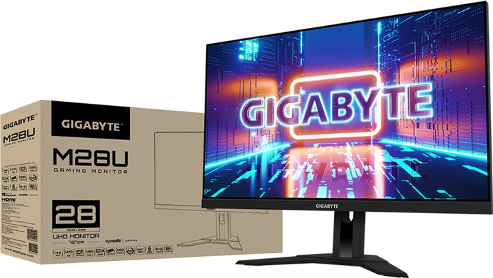 Монітор 28" Gigabyte M28U Gaming Monitor -- UHD 4K IPS / 144Hz / 1ms GTG / 8-Bit / HDR400 / G-Sync Compatible / FreeSync Premium Pro / KVM Switch - зображення 10