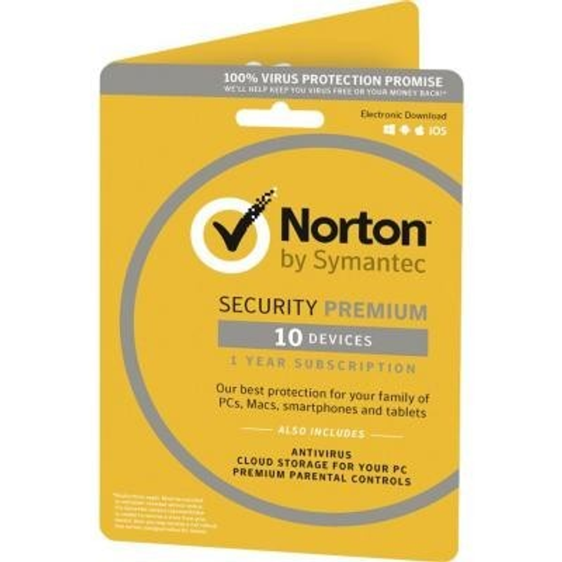 Антивирус Norton Security Premium для 10 ПК на 1 год (электронная лицензия) - изображение 1