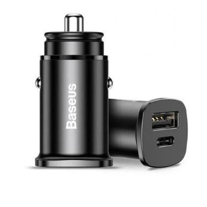 Автомобильное зарядное устройство Baseus Circular Plastic USB, Type-C PD3.0, QC4.0 Black (CCALL-YS01) - изображение 3