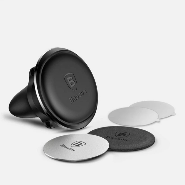 Держатель для телефона Baseus Magnetic Air Vent Mount Holder Black (SUGX-A01) - изображение 2