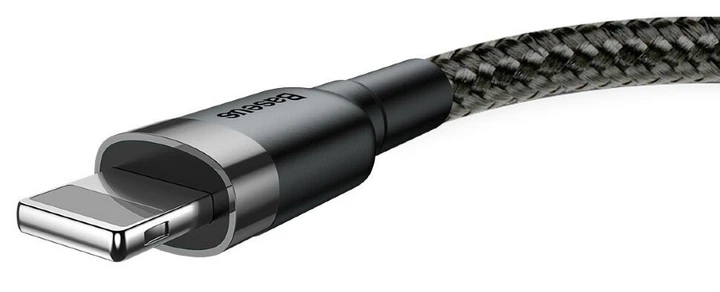 Кабель Baseus Kevlar Cable Lightning – USB 2.0 м 1,5 A Black (CALKLF-CG1) - зображення 3