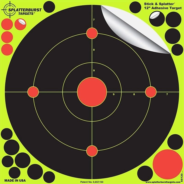 Мишень для стрельбы флюрисцентная Splatterburst Большой круг 20 см (8 дюймов) - изображение 2
