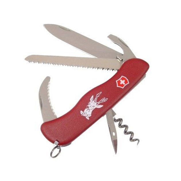 Нож складной швейцарский многофункциональный Victorinox Hunter 0.8873.4 червоний - изображение 2