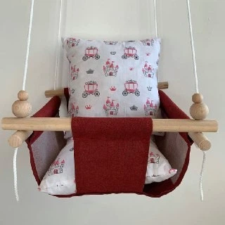 Дитяча гойдалка Infancy Карети, Бордова основа - Фото 5 Дитяча гойдалка Infancy Карети, Бордова основа - зображення 5