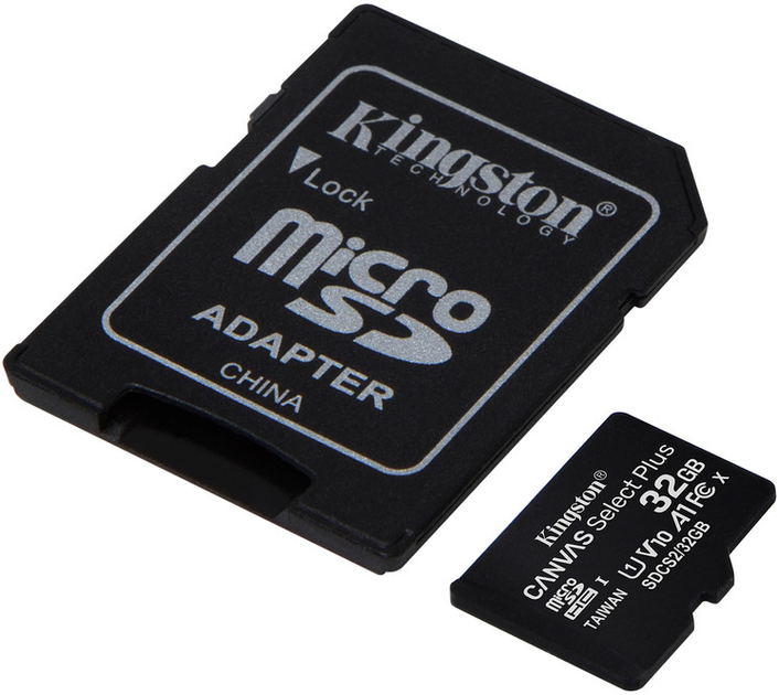 Kingston microSDHC 32GB Canvas Select Plus Class 10 UHS-I U1 V10 A1 + SD-адаптер (SDCS2/32GB) - изображение 2
