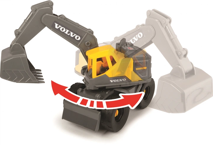Zestaw do zabawy Dickie Toys Ciężarówka Mack z przyczepą, koparką i ładowarką Volvo z efektami dźwiękowymi i świetlnymi 70 cm (4006333065941) - obraz 8