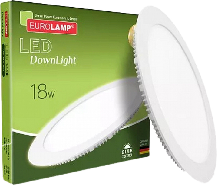 Светильник потолочный EUROLAMP LED Downlight 18W 4000K круглый (LED-DLR-18/4) - изображение 1