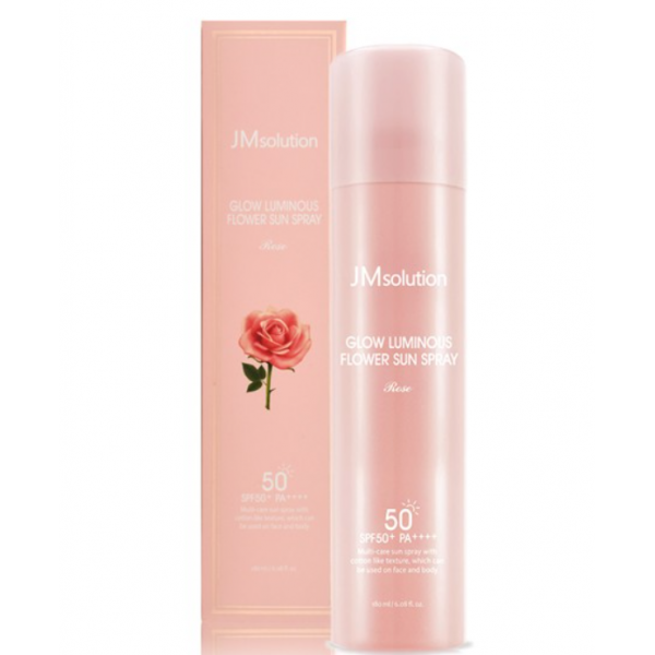 Солнцезащитный мист-спрей для лица с экстрактом розы JM Solution Glow Luminous Flower Sun Spray SPF50+PA++++ 180 мл - Фото 1 Солнцезащитный мист-спрей для лица с экстрактом розы JM Solution Glow Luminous Flower Sun Spray SPF50+PA++++ 180 мл - изображение 1