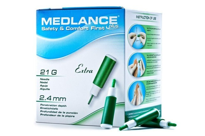 Автоматический ланцет Medlance Plus Extra 21G (фасовка по 25 шт.) - изображение 2