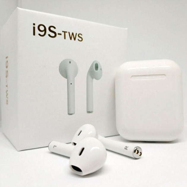 Беспроводные Bluetooth наушники HBQ I9S TWS с кейсом и чехлом. Белый ...