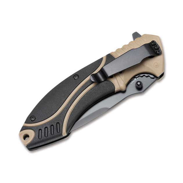 Нож складной Boker Magnum Advance Desert Pro (длина: 213мм, лезвие: 95мм), черный-бежевый - изображение 2