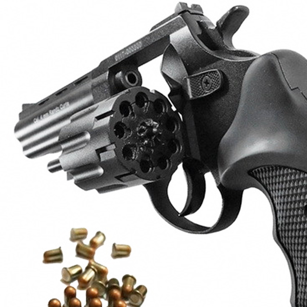 Револьвер под патрон Флобера Stalker S (4.5", 4.0mm), ворон-черный - изображение 2