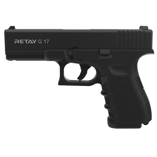 Сигнальний пістолет, стартовий Retay Glock G 17 (9мм, 14 зарядів), чорний - зображення 1