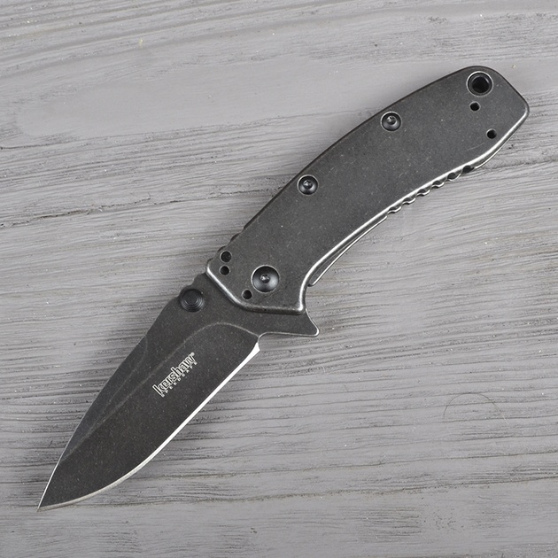 Нож складной Kershaw Cryo II (длина: 195мм, лезвие: 83мм, черное), черный - изображение 2