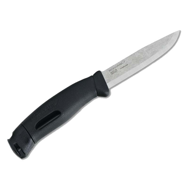 Нож фиксированный Mora Companion Spark (длина: 238мм, лезвие: 104мм) + огниво, черный - изображение 2