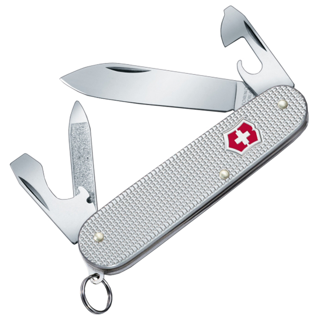 Ніж складаний, мультитул Victorinox Cadet Alox (84мм, 9 функцій), срібний 0.2601.26 - зображення 1