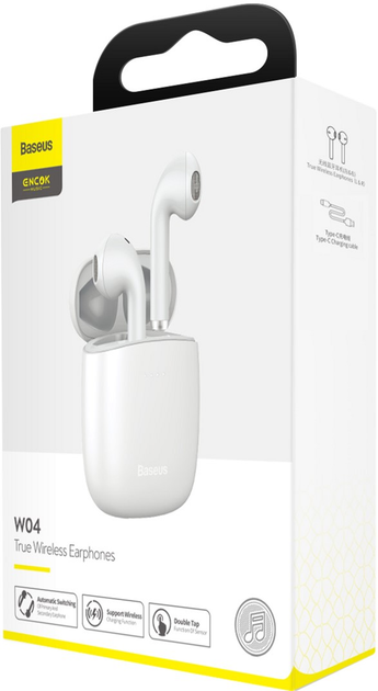 Навушники Baseus Encok True Wireless Earphones W04 White (289330003) - зображення 6