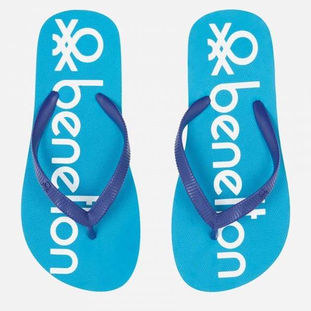 Klapki japonki chłopięce United Colors of Benetton 8G3ET1212-903 34 Niebieskie z jasnoniebieskim (8300895608285) - obraz 2