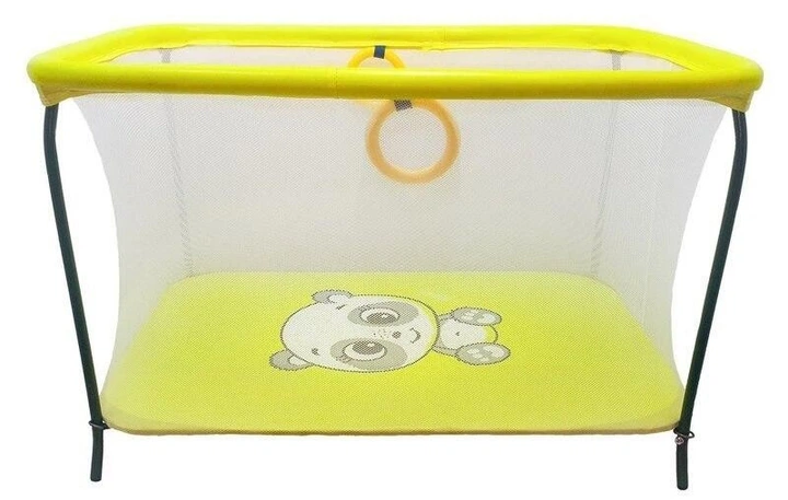 Манеж ігровий з дрібною сіткою Kinderbox Люкс Панда жовта - Фото 2 Манеж ігровий з дрібною сіткою Kinderbox Люкс Панда жовта - зображення 2