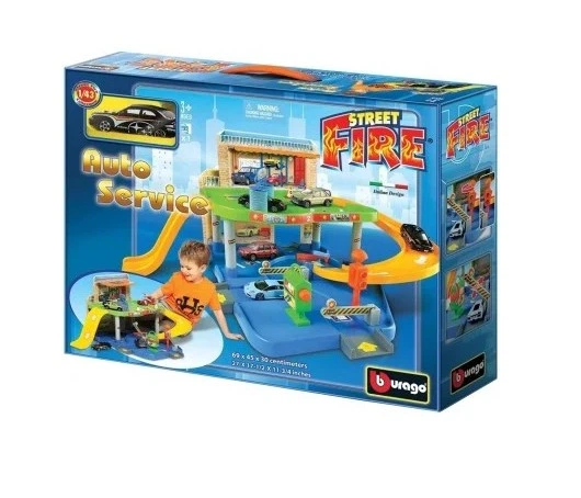 Игровой набор Bburago Гараж Автосервис 1:43 18-30039 - Фото 2 Игровой набор Bburago Гараж Автосервис 1:43 18-30039 - изображение 2