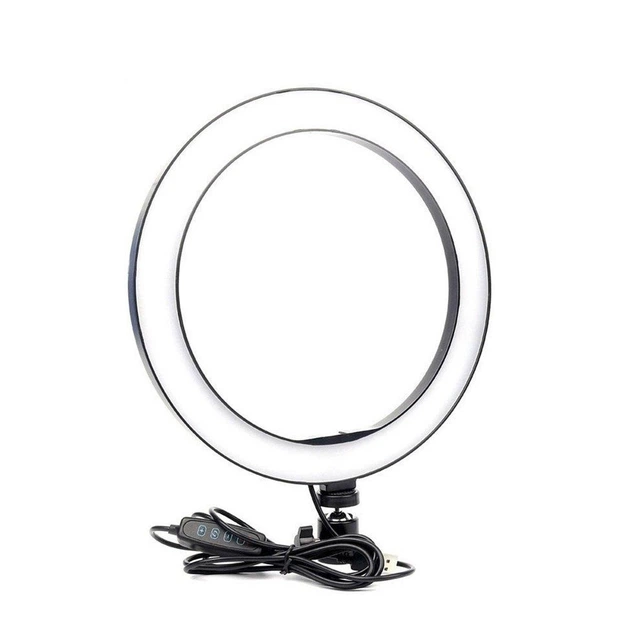 Кольцевая Светодиодная LED селфи-лампа 20 см Ring Fill/7326 + штативом 2 м Черный - изображение 7