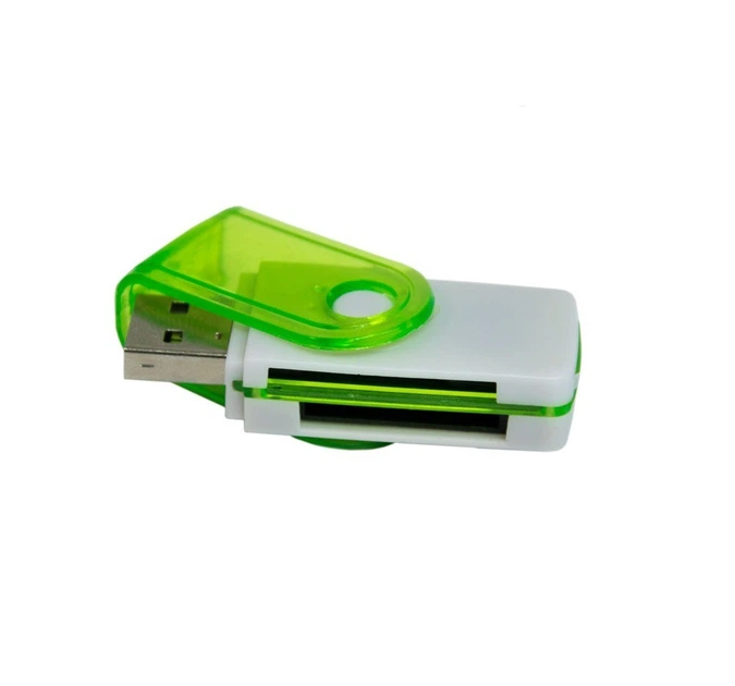 Универсальный USB кардридер 4в1 UKR Зеленый - изображение 2