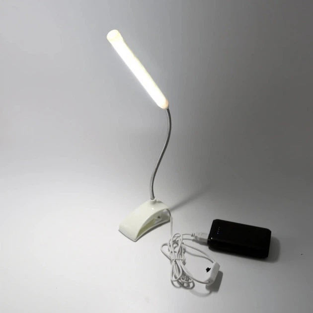 Настільний світлодіодний світильник на прищіпці (кліпсі) TUBE LIGUT USB LED 7388 - зображення 2