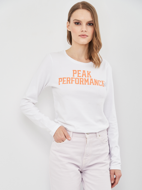 Акція на Лонгслів довгий жіночий Peak Performance Т-6794.2 L Білий від Rozetka