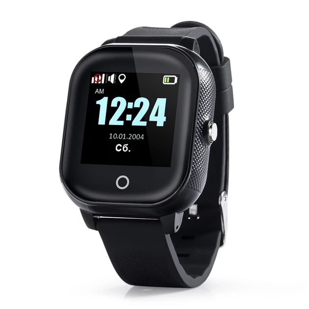 Детские водостойкие смарт-часы Wonlex с GPS GW700s Черные - Фото 1 Детские водостойкие смарт-часы Wonlex с GPS GW700s Черные - изображение 1