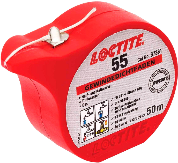 Нитка ущільнювальна HENKEL Loctite 55 поліамідна 50 м (523277) - зображення 1