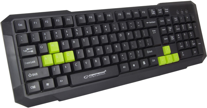 Клавиатура проводная Esperanza Wired EGK102 USB Green (EGK102GUA) - изображение 1