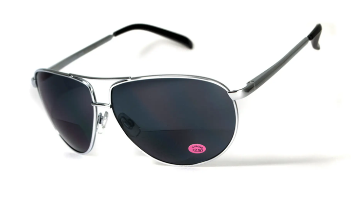 Ударопрочные бифокальные очки Global Vision Aviator Bifocal (+2.5) (gray) (1АВИБИФ-Д2.5) - изображение 1