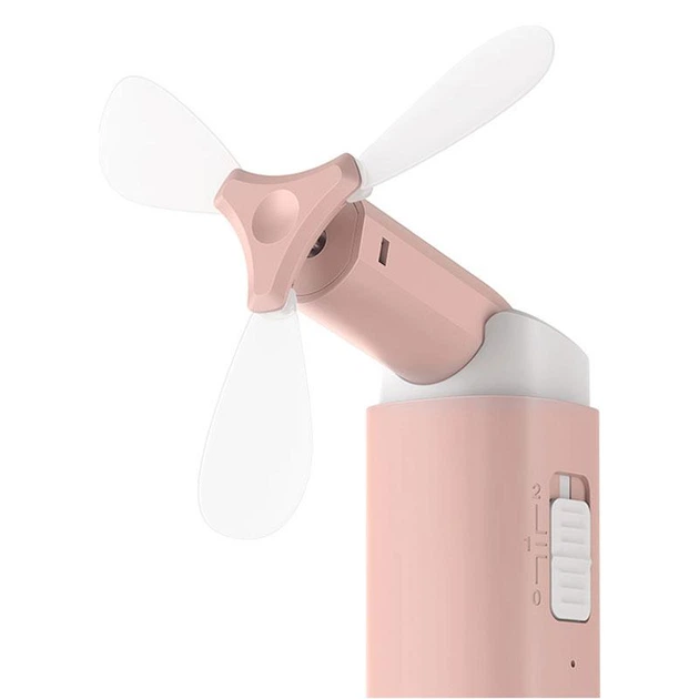Ручной мини вентилятор на акумуляторе Baseus Square Portable Folding Fan 13hours с функцией зарядки устройств Pink (F13P) - Фото 3 Ручной мини вентилятор на акумуляторе Baseus Square Portable Folding Fan 13hours с функцией зарядки устройств Pink (F13P) - зображення 3