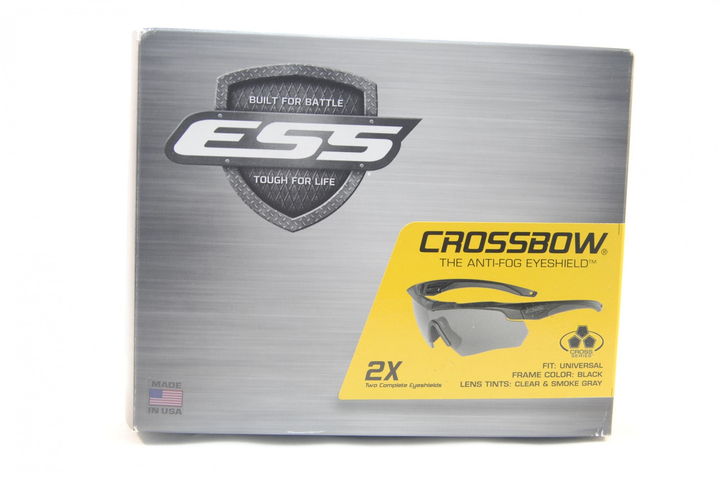 Окуляри захисні балістичні ESS Crossbow 2X KIT Clear and Smoke Gray (740-0504) - изображение 2