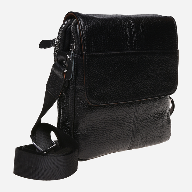 Чоловіча сумка шкіряна Laras K10B065 Black від Rozetka на платформі USKIDKA Акція на Чоловіча сумка шкіряна Laras K10B065 Black від Rozetka