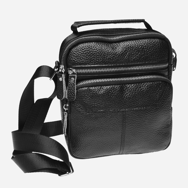 Сумка крос-боді чоловіча шкіряна Laras K103657 Чорна від Rozetka на платформі USKIDKA Акція на Сумка крос-боді чоловіча шкіряна Laras K103657 Чорна від Rozetka