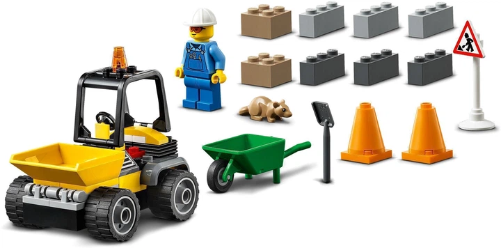 Zestaw klocków LEGO City Great Vehicles Pickup do robót drogowych 58 elementów (60284) - obraz 10
