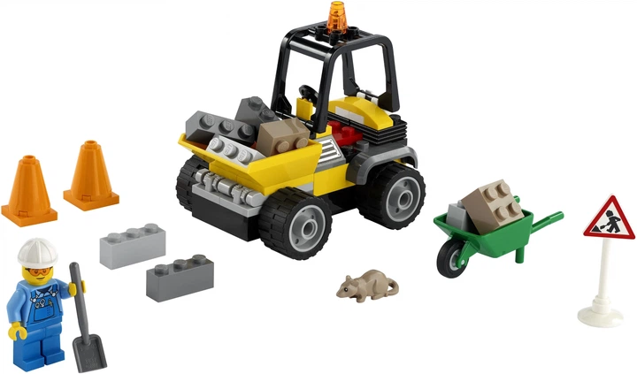 Zestaw klocków LEGO City Great Vehicles Pickup do robót drogowych 58 elementów (60284) - obraz 2