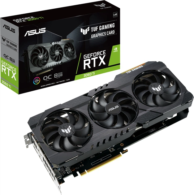 Видеокарта Asus PCI-Ex GeForce RTX 3060 Ti TUF Gaming OC Edition