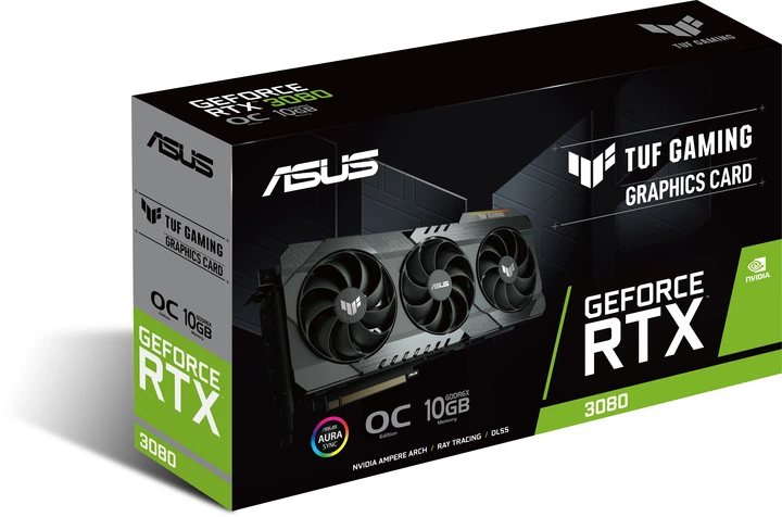 Видеокарта Asus PCI-Ex GeForce RTX 3080 TUF Gaming OC Edition V2