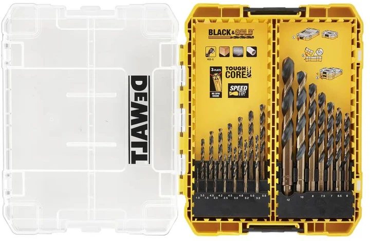 Набор сверл по металлу DeWalt Black&Gold HSS-G 21 шт (DT70755) - изображение 2