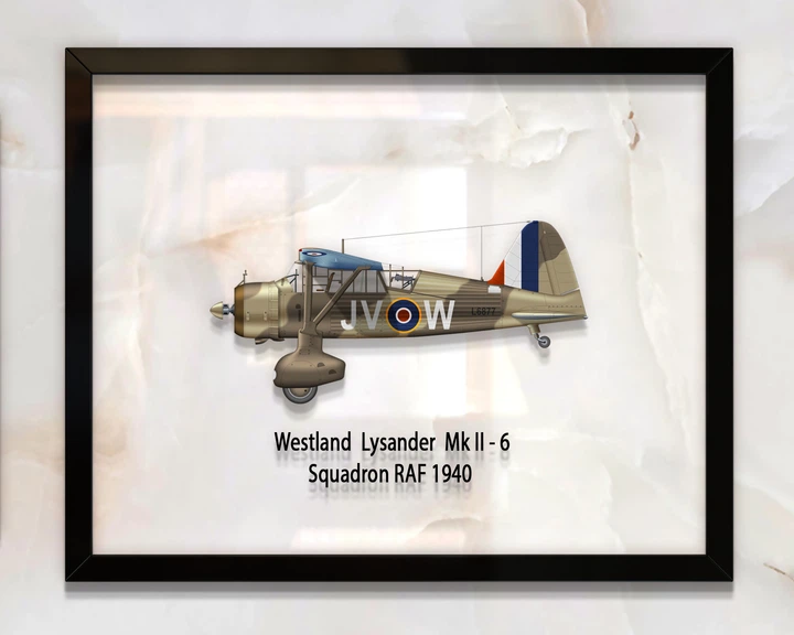 Принт на стекле Artel «Самолет Westland Lysander Mk. II 6 Эскадрилья 1940 год» 46 x 36см - Фото 1 Принт на стекле Artel «Самолет Westland Lysander Mk. II 6 Эскадрилья 1940 год» 46 x 36см - изображение 1